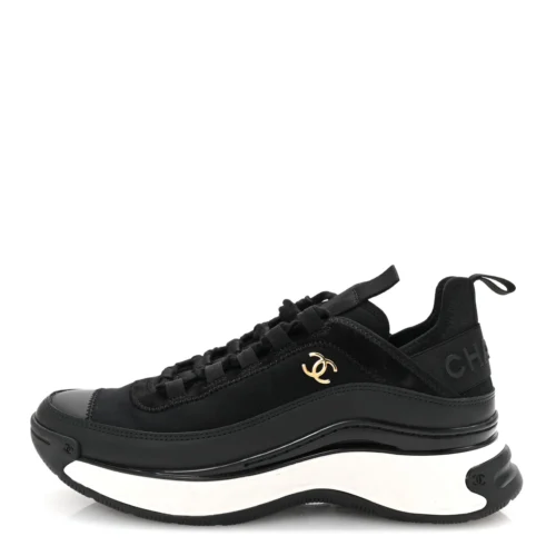Chanel Velvet Sneakers