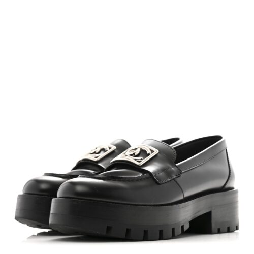 Chanel Metal Loafers Black