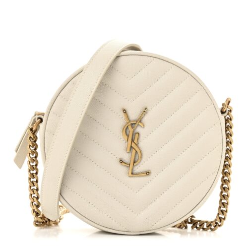 YSL Vinyle Round Quilted
