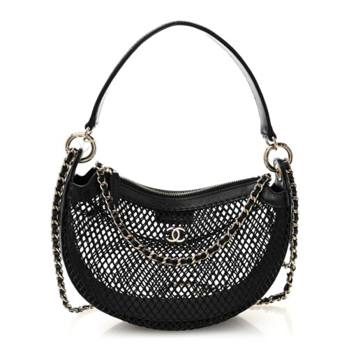 Chanel Mesh Hobo Black