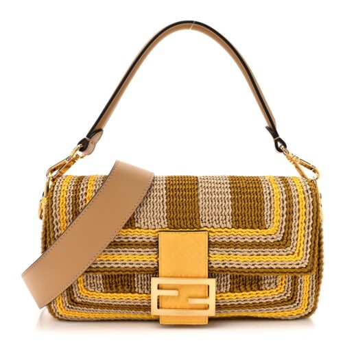 Fendi Canvas Ricamo Vitello