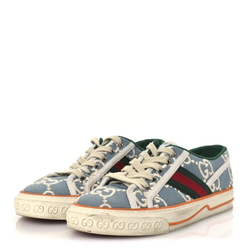 Gucci Light Blue Canvas Tennis