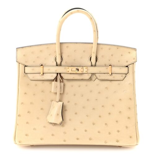 Parchemin Ostrich Birkin Gold