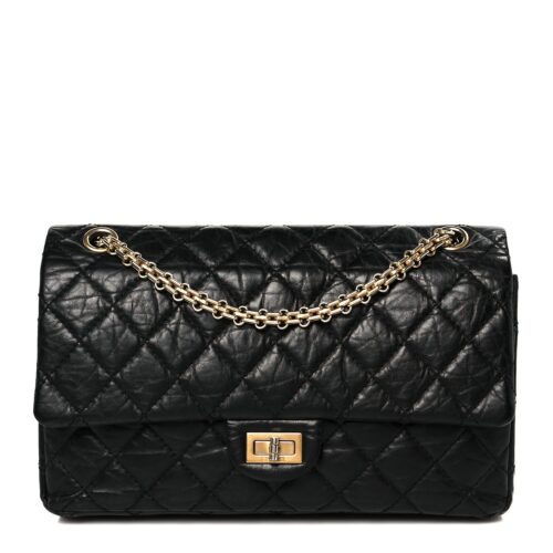 Chanel Black Aged Calfskin