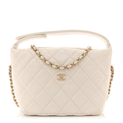 Chanel Hobo Clutch White