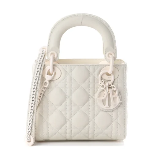 Cannage Mini Lady Dior White