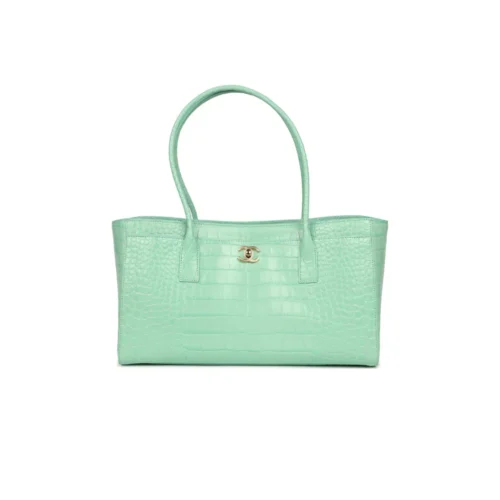 Chanel Green Croc Embossed