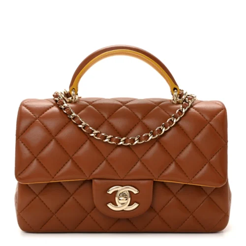 Top Handle Rectangular Light Brown