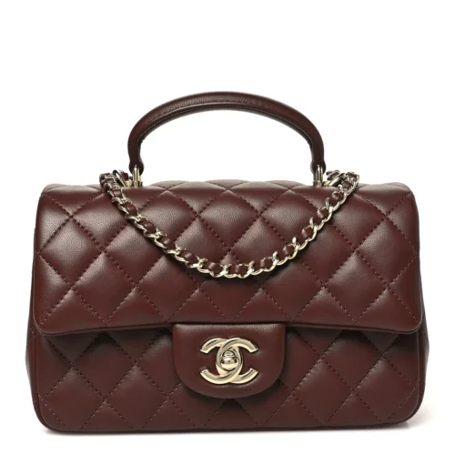 Top Handle Rectangular Dark Brown