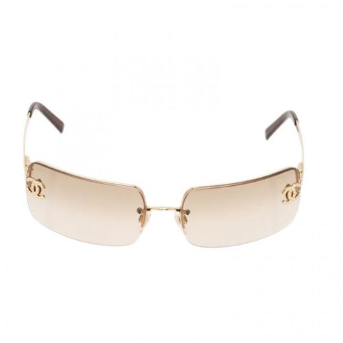 Chanel Gold Rimless Sunglasses