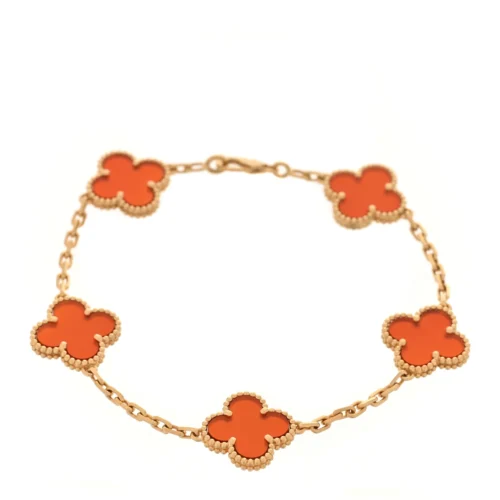 Carnelian Vintage Alhambra Bracelet