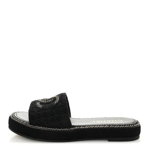Wool Alpaca Chain CC Slide Sandals