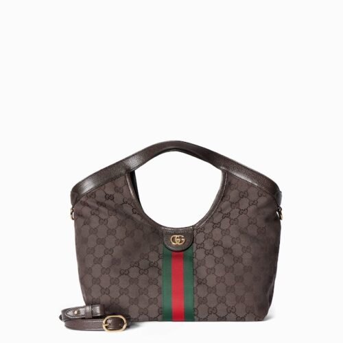 Gucci Giglio Tote Bag Brown