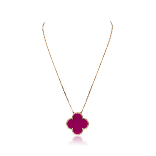 Van Cleef Pendant Dark Pink