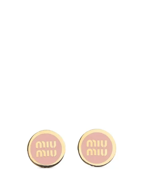 Miu Miu logo-plaque Earrings