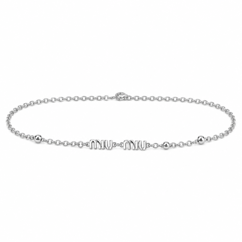 Miu Miu Metal crystal necklace