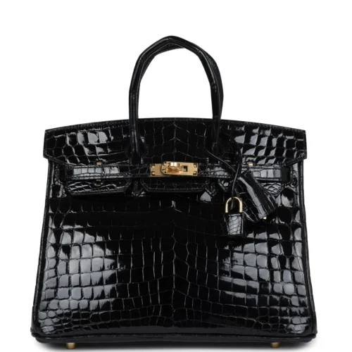 Birkin Black Shiny Niloticus Crocodile