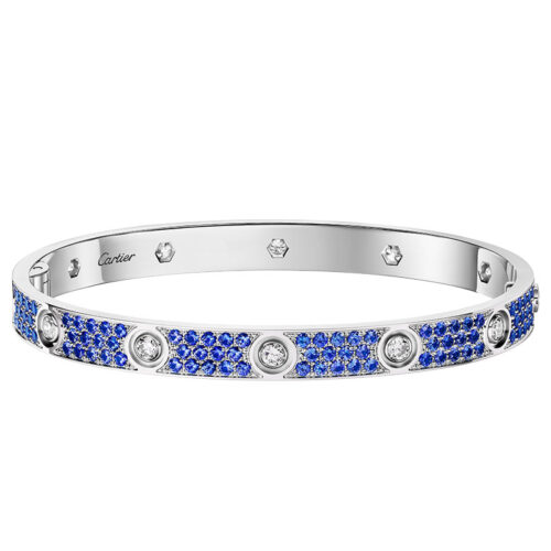 LOVE bracelet sapphire pavé