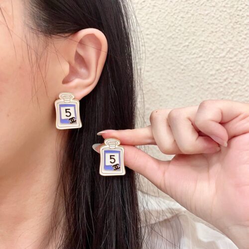 Chanel CC Perfume Bottle Earrings