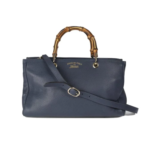 GUCCI Bamboo Leather Tote Bag