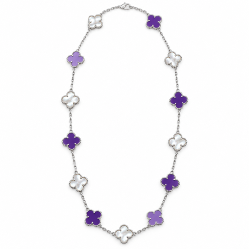 VCA Purple & Silver Style necklace