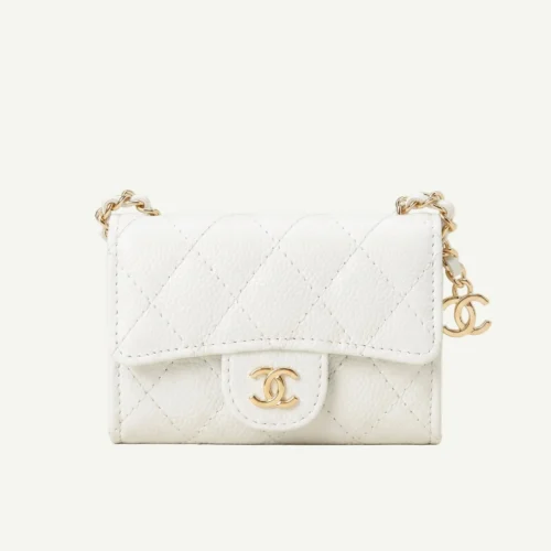 Chanel Quilted Chain Wallet